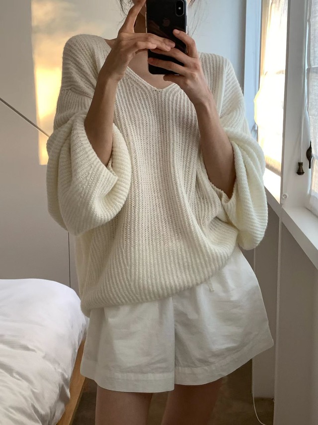(OUNCE) mohair v hatchi knit / 2color