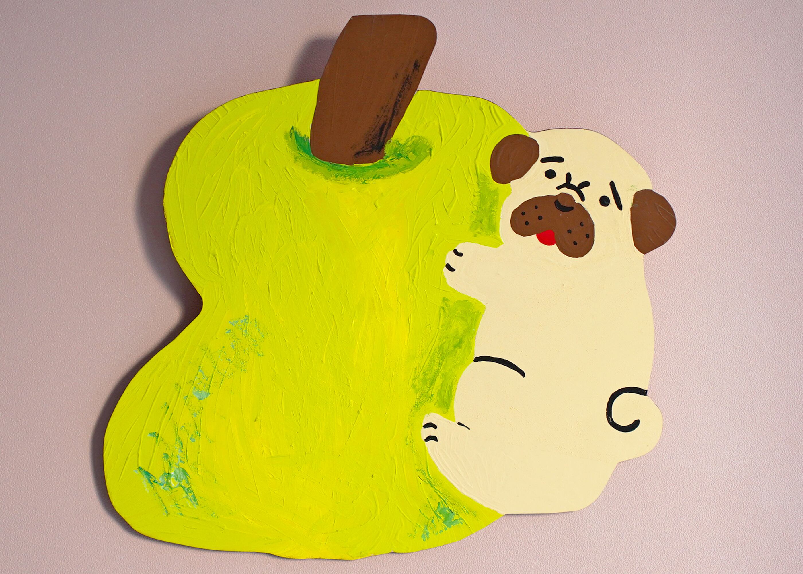 wood objet 原画 「洋梨パグ」