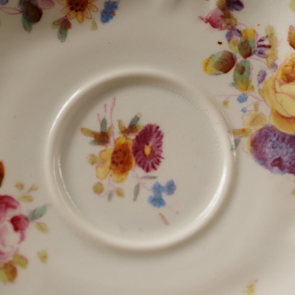 美品 英国Hammersley ハマースレイ ドレスデンスプレイ 手描きフラワー