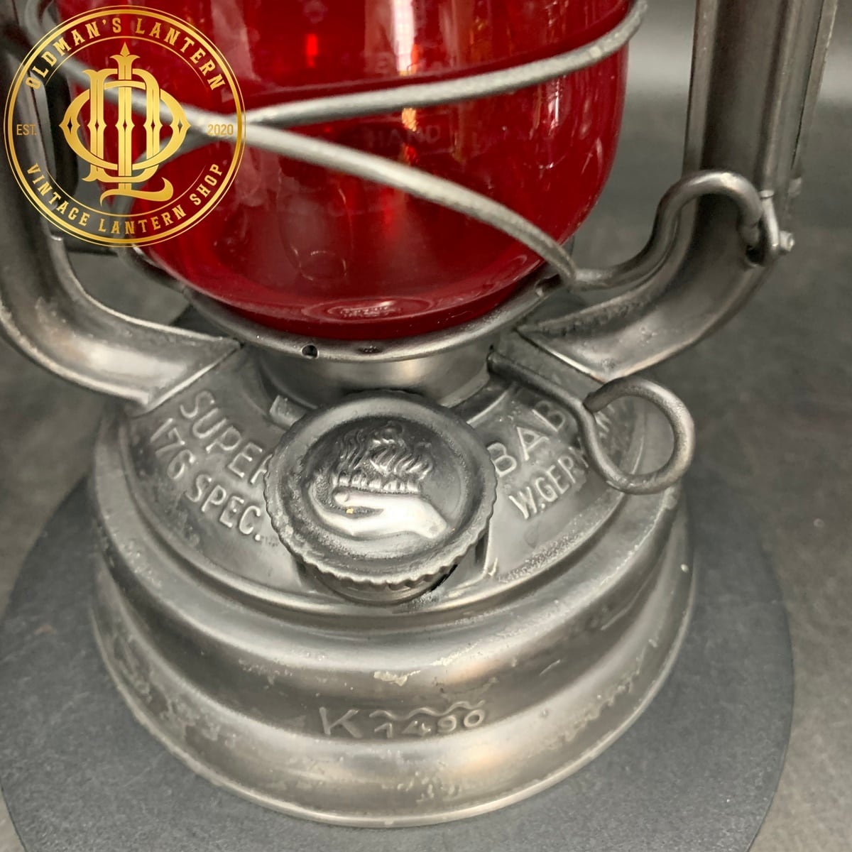 Feuerhand 176 StK AUER レッドガラス K1490 ホヤ2個 カールスルーエ