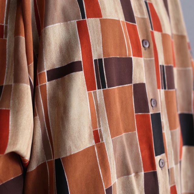 square art minimal pattern loose shirt