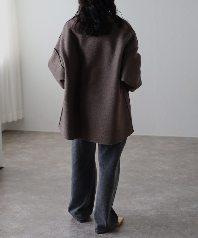 フェイクリングウールリバーシブルジャケット