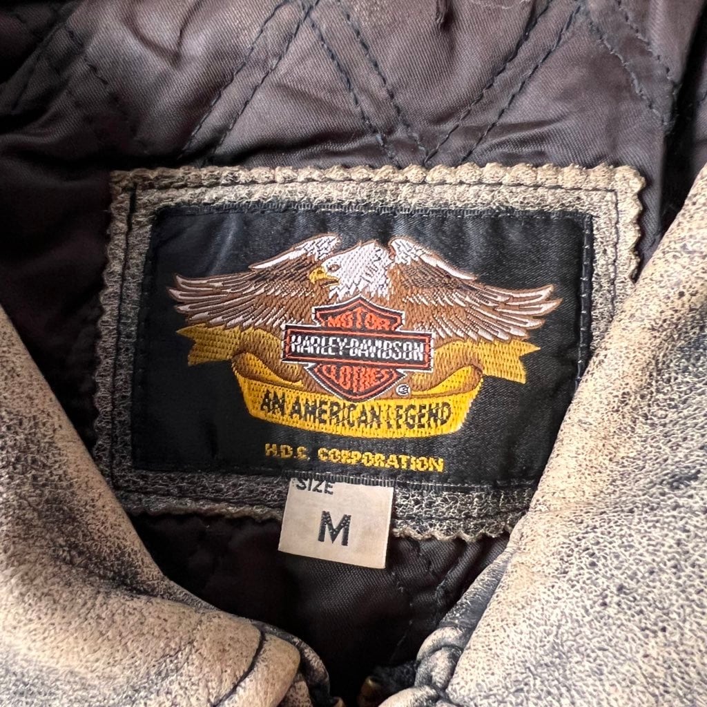 90s “Harley-Davidson” leather studium jamper 90年代 ハーレー