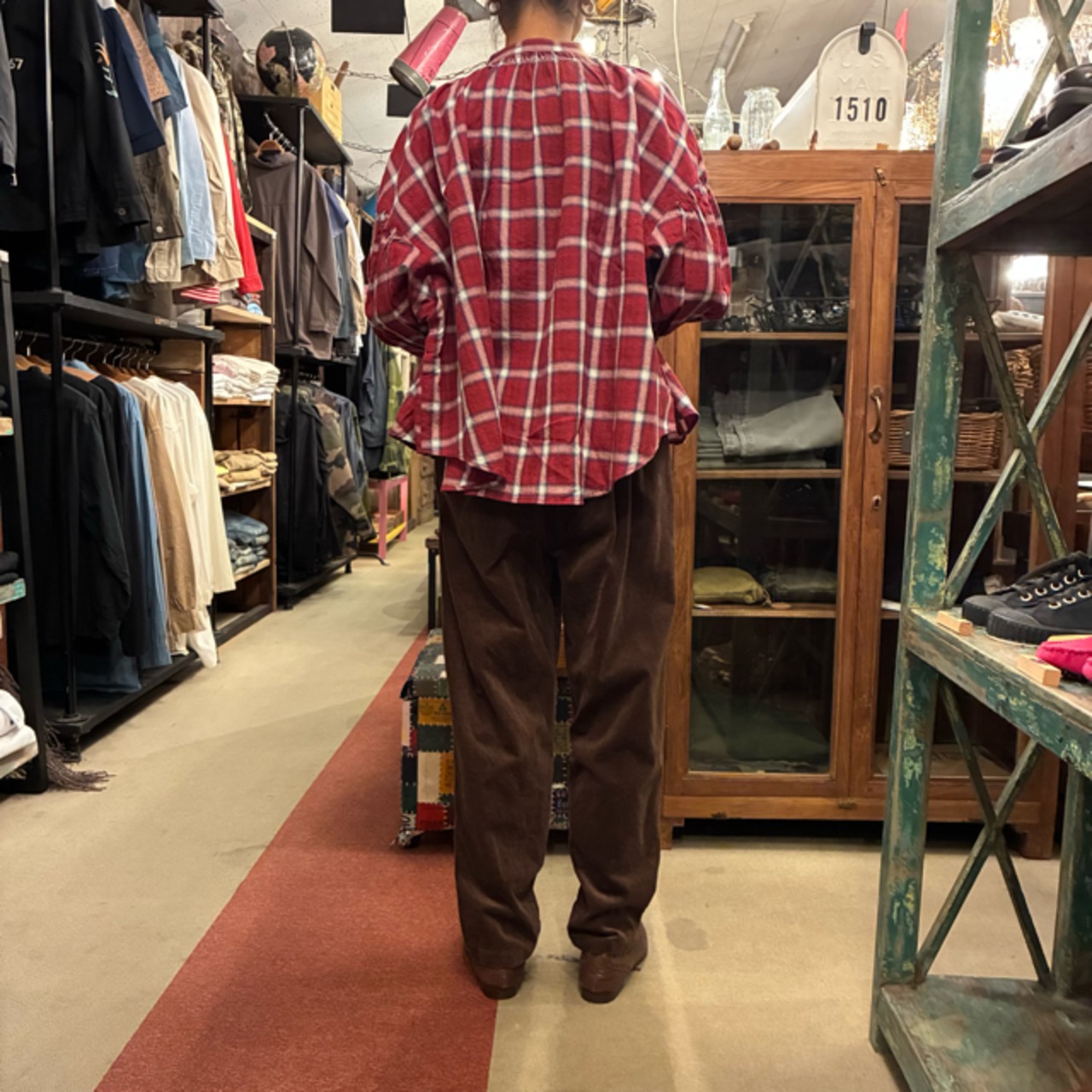 TOPANGA Lady's Tapered Corduroy Easy Pants　テーパードコーデュロイイージーパンツ　ブラウン　