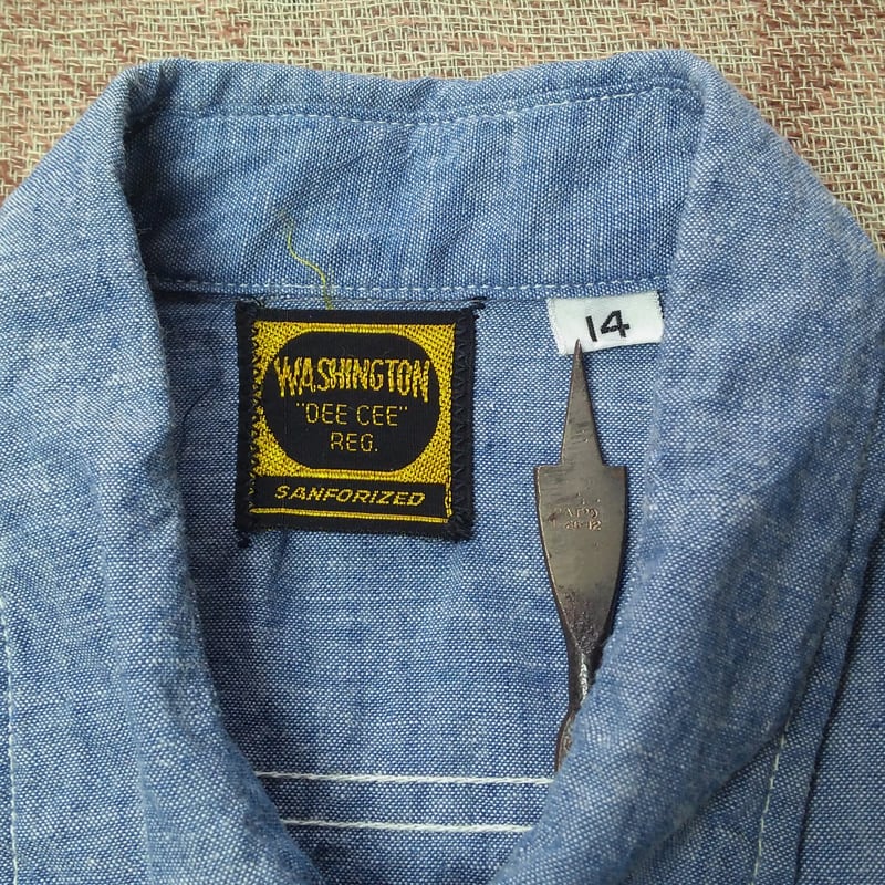 60s WASHINGTON DEE CEE Chambray Work Shirt（14）