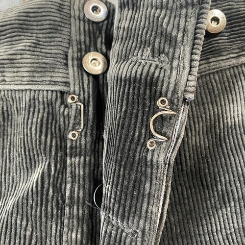 40s 50s M Faure ファーマーズ 太畝コーデュロイ 墨黒 W35 詳細写真10