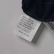 イタリア製 mila schön ミラショーン ストライプ 半袖 ポロシャツ L/ネイビー ブラック メンズ