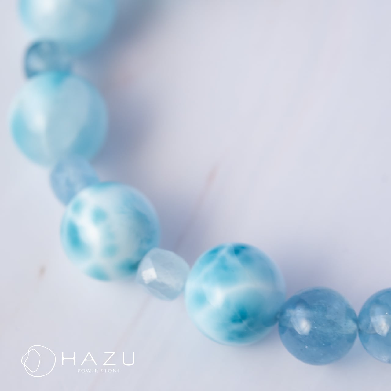 最高ランク！ラリマーブレス［ラリマー／アクアマリン／水晶