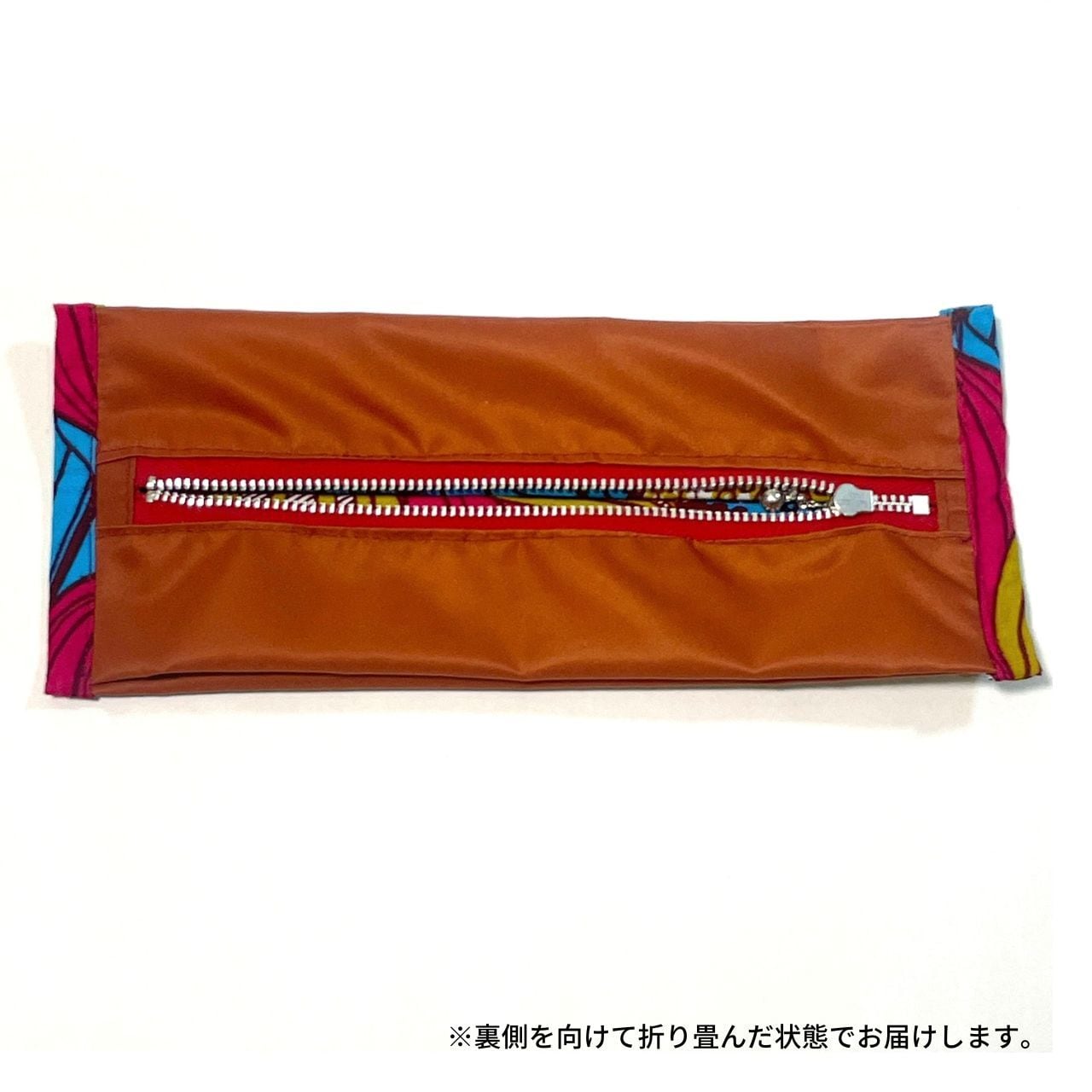 キャラメルポーチ リーフA（日本縫製）｜サイコロポーチ 化粧ポーチ