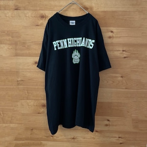 【GILDAN】penn highlands ロゴ プリント Tシャツ 黒ボディ L  US古着