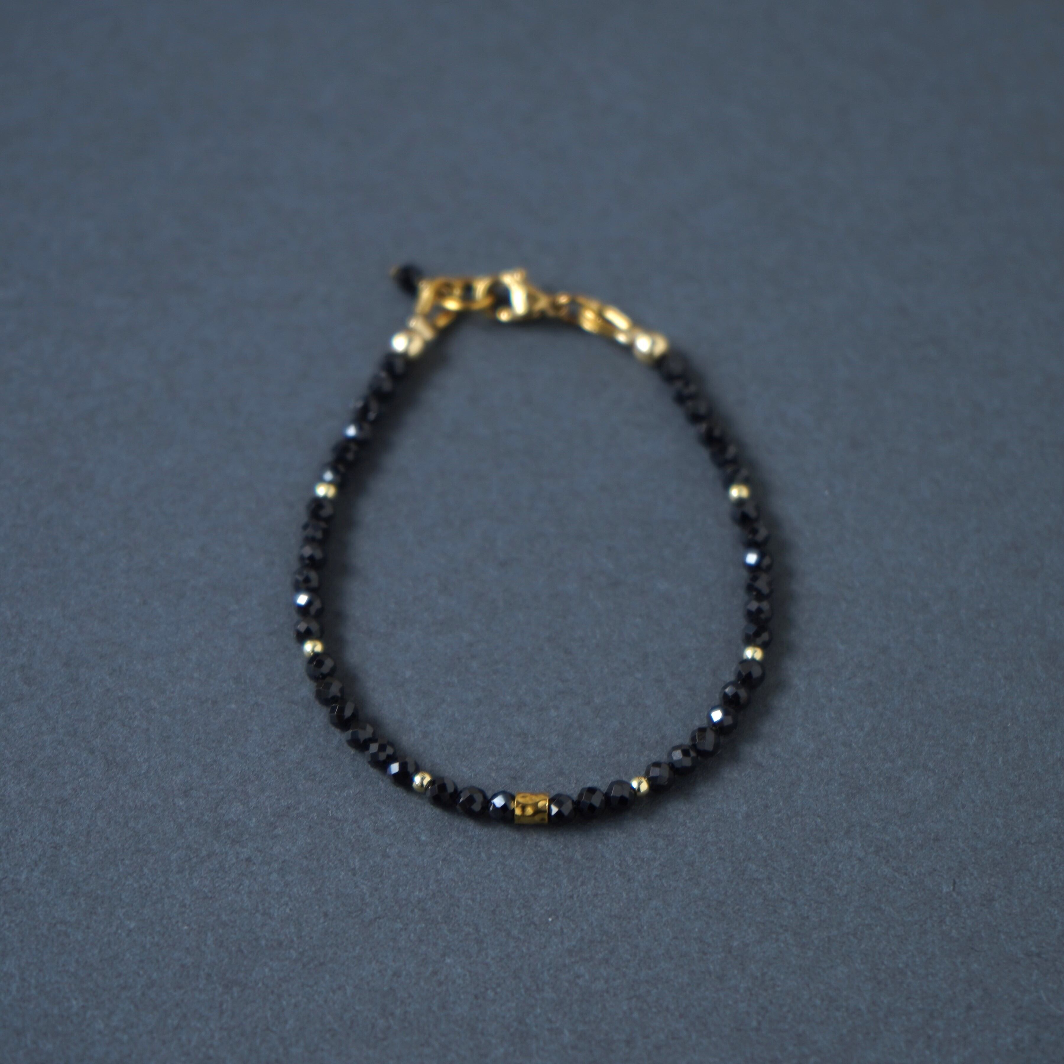 最高グレード！ブラックリビアングラス ブレスレット4.8mm
