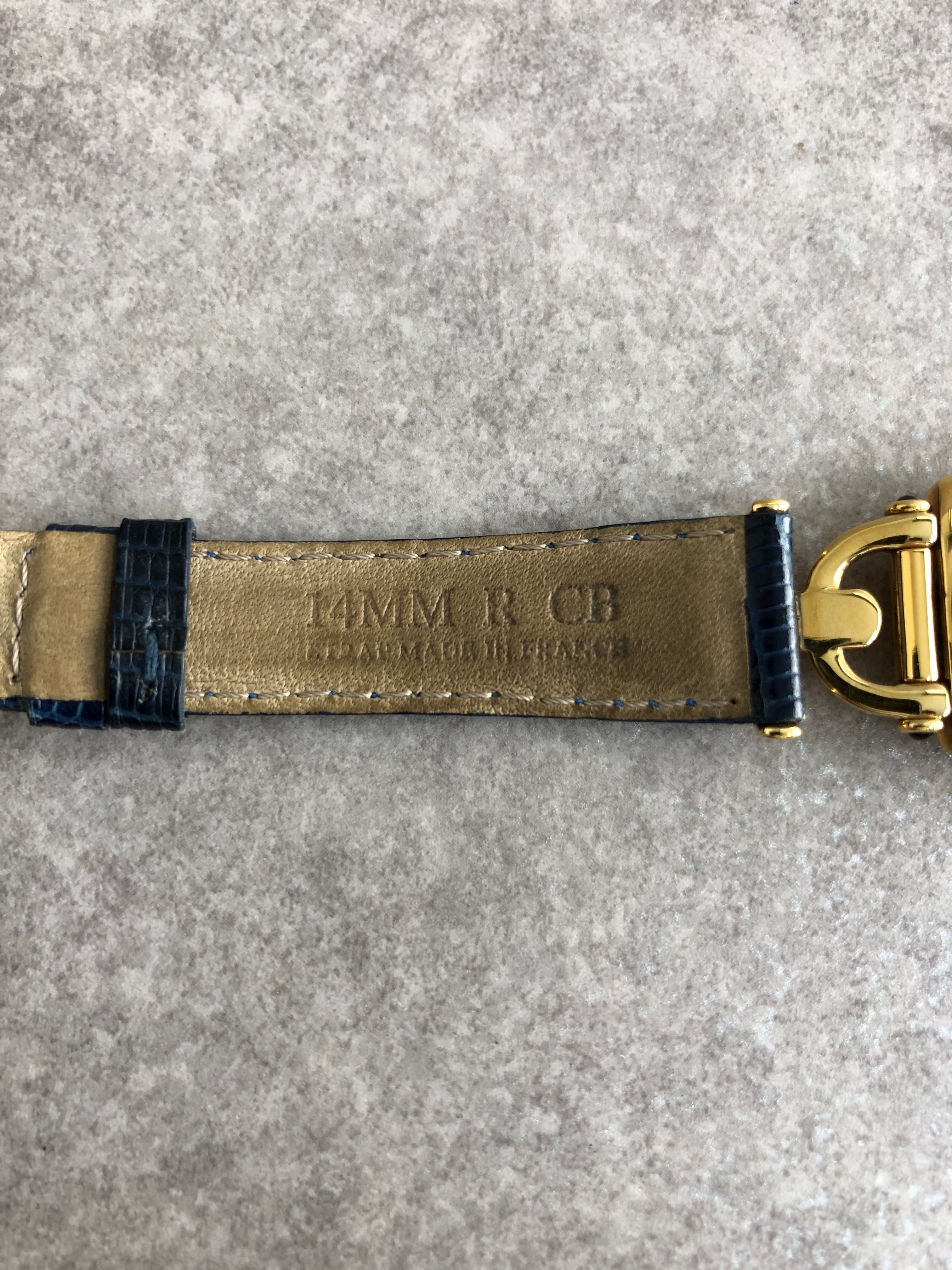 GUCCI グッチ 腕時計 ゴールド×ブルー ホースビット レザー ロゴ