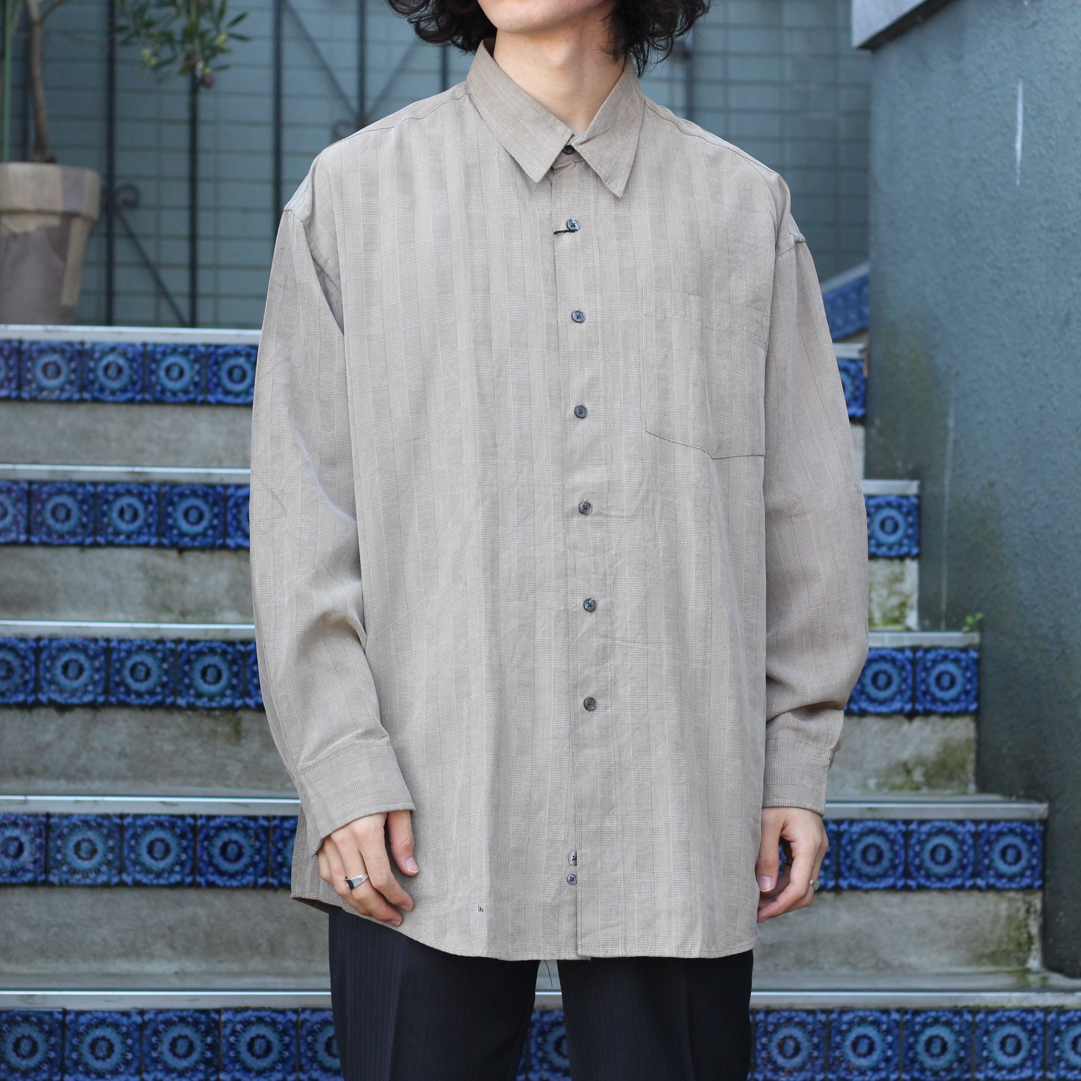 USA VINTAGE CROSSING CHECK PATTERNED DESIGN OVER SHIRT/アメリカ