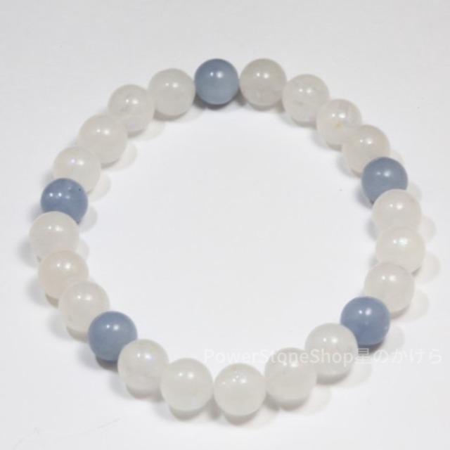 ムーンストーンとエンジェライトブレスレット(270)