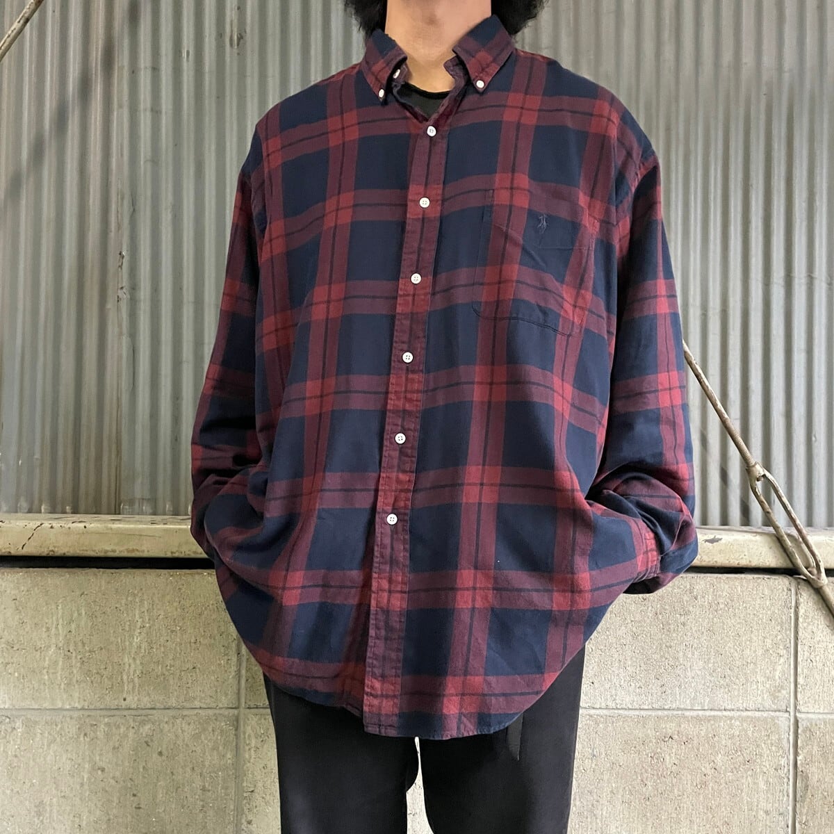 ビッグサイズ RALPH LAUREN ラルフローレン BIG SHIRT 長袖チェック