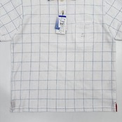 新品 タグ付き◆REGAL リーガル チェック柄 半袖 ポロシャツ Lサイズ /ホワイト×ブルー/メンズ