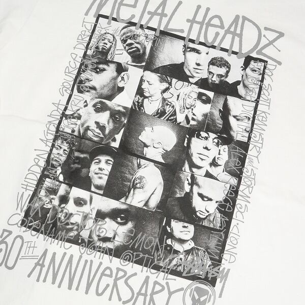 Size【XL】 STUSSY ステューシー ×Goldie Metalheadz 30 Tee White T