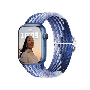 【数量限り】[XYTYJQ] for アップルウォッチバンド Apple Watch 8用 バンド 交換ベルト スマート時計バンド Apple Watch 用 腕時計バンド 38mm 40mm 41mm 42mm 44mm 45mm 時計バンド ループナイロンバンド ストラップ 通気性と柔らかい ナイロンループ クイックリリース Apple Watch 用 シリーズ8 / 7 / 6 / 5 / 4 / 3 / SE対応（工具が要らなく、気軽に差し替える 38mm /40mm/41mm きらびやかな青)