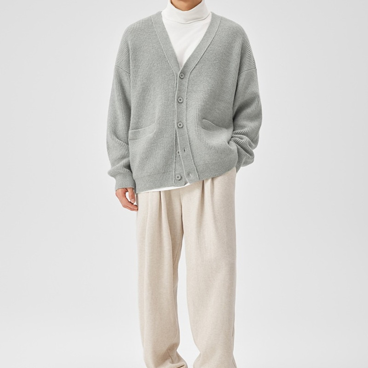 ネックルーズロンギッシュカーディガン　948