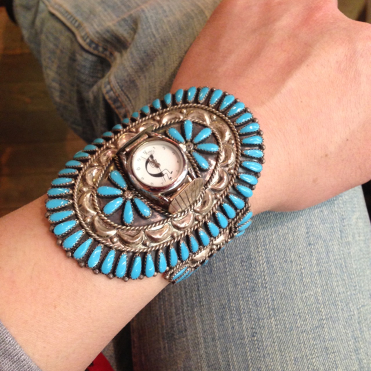 ターコイズクラスター バングル ウォッチ / NAVAJO ナバホ  
