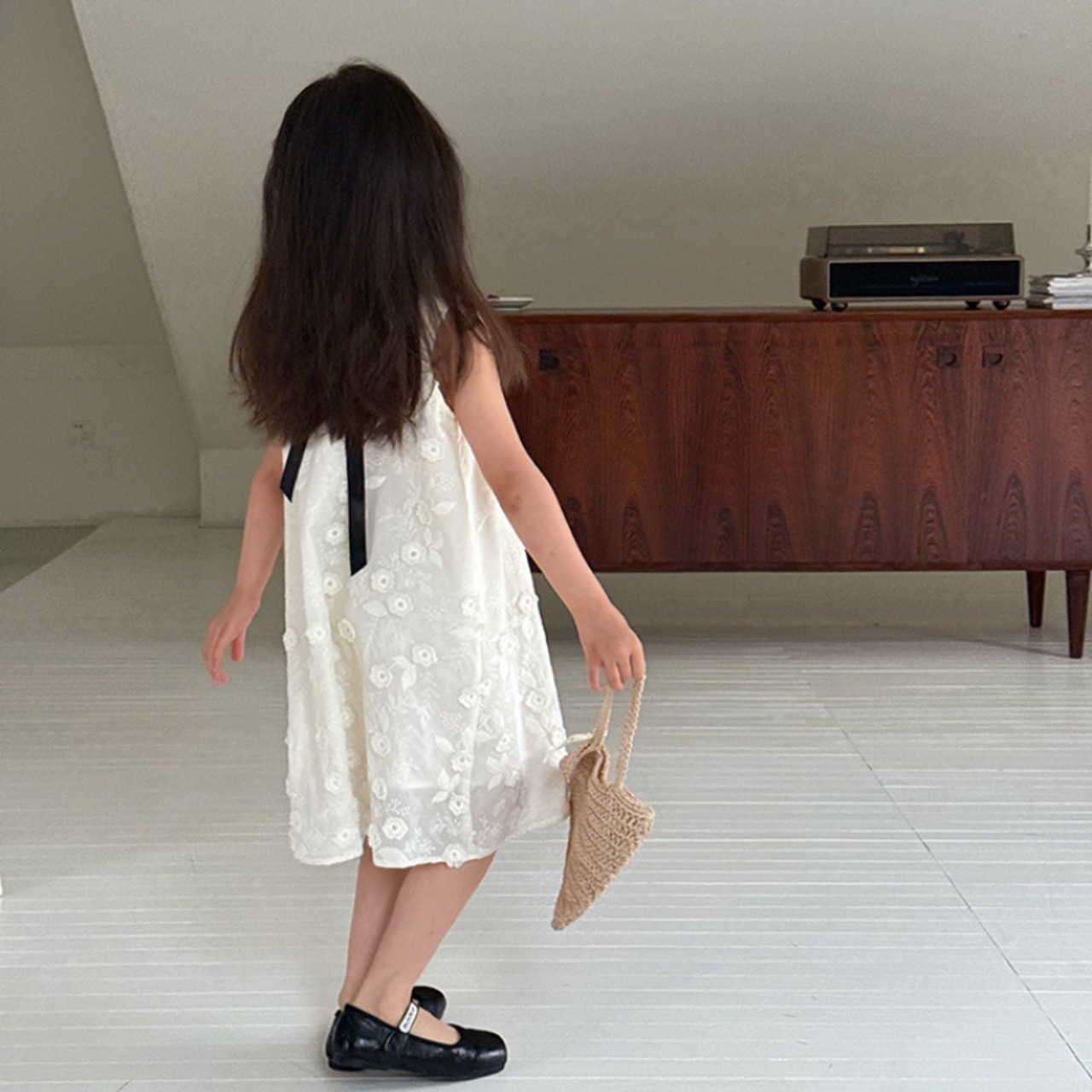 夏フォームフラワーワンピース