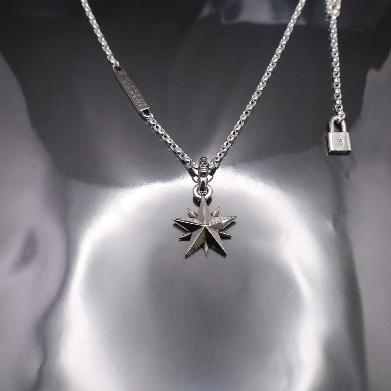 10P STAR #1 NECKLACE with GODSIZE® I.D. TAG / 10ピークススター #1 ネックレス ゴッドサイズ® I.D.タグ
