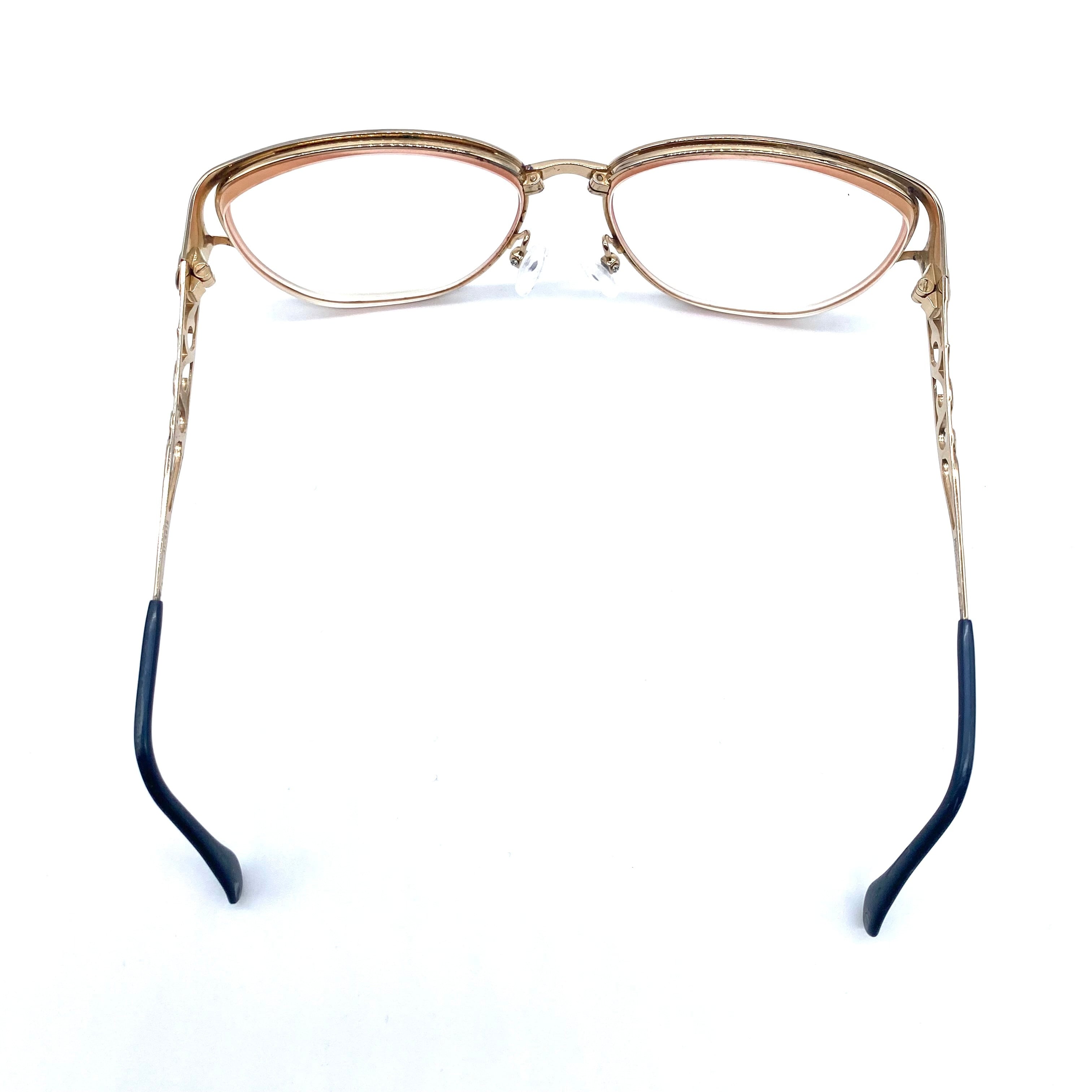 Vintage YSL Yves Saint Lauren Eye wear Prescription Glasses Gold