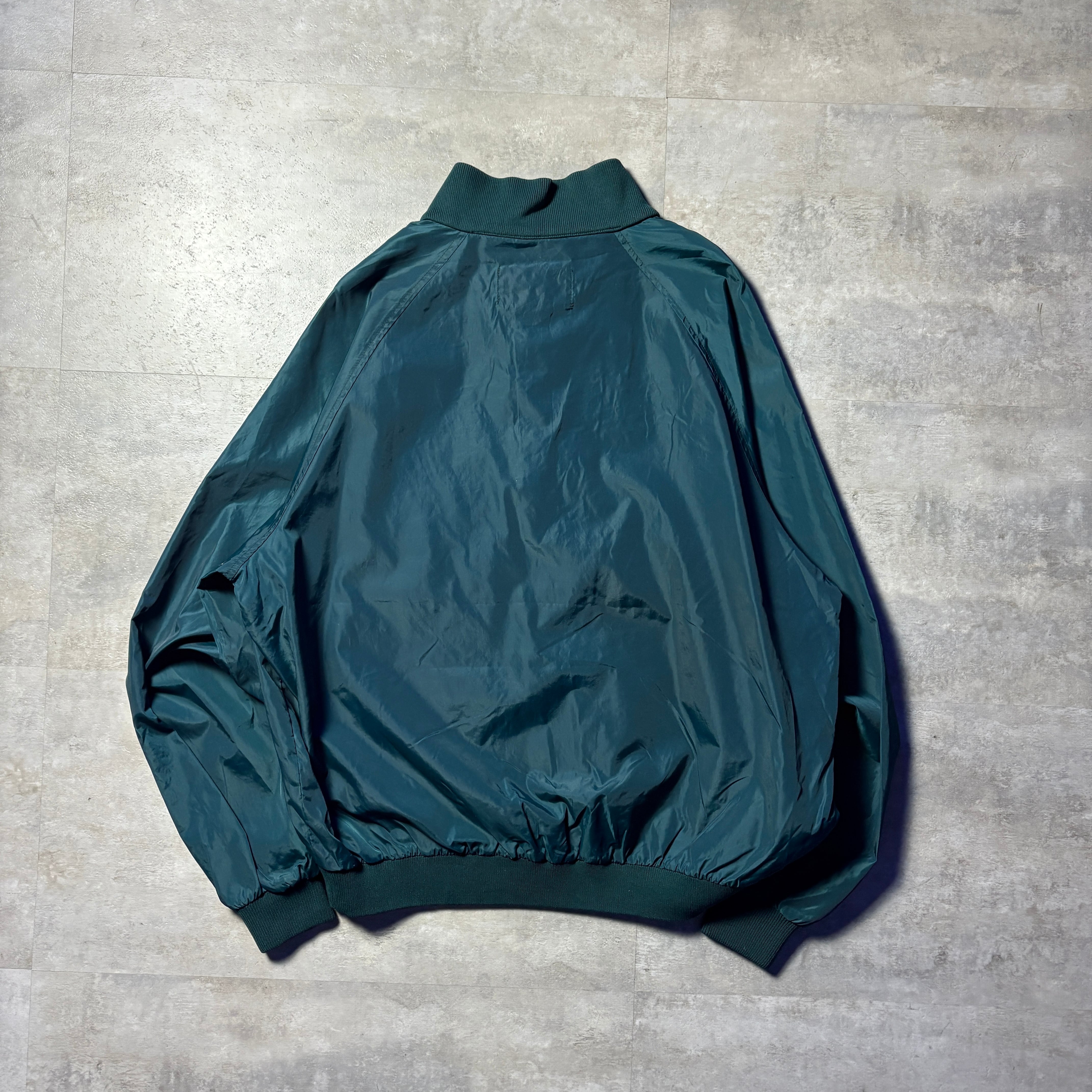 80s Eddie Bauer ナイロンジャケット ギミック XL 80s eddie bauer 黒タグ ナイロンジャケット グリーン XL スナップ
