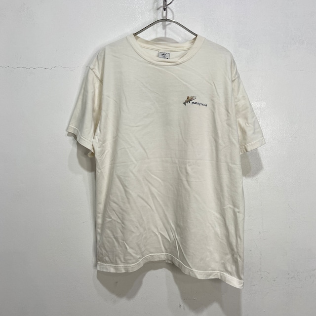 90s Patagonia ベネフィシャル 波 魚 北斎 バックプリントTシャツ