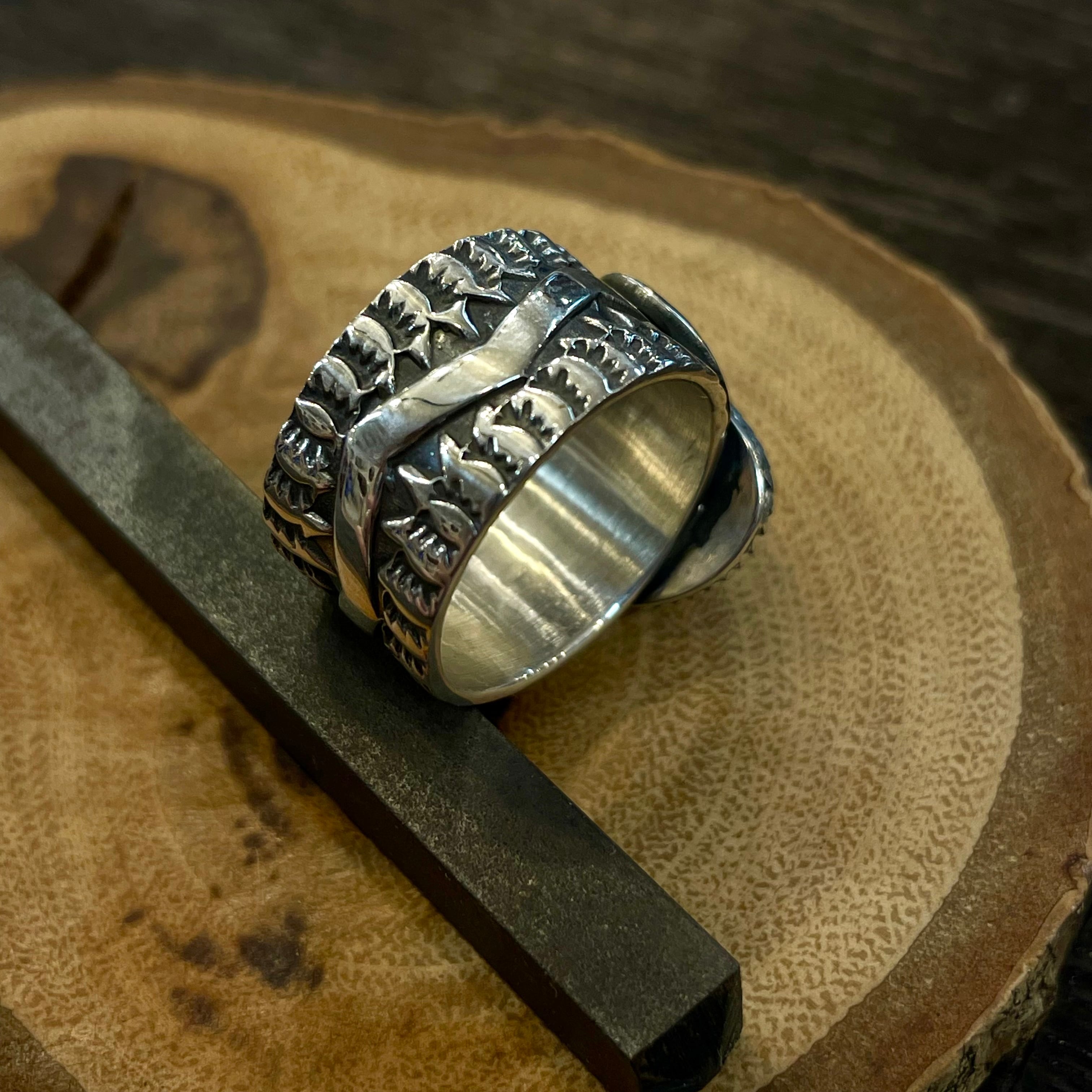 ナバホ族DarrellCadmanリング10号