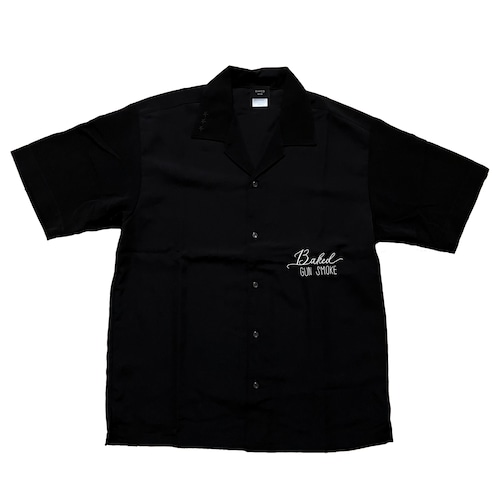 “GUN SMOKE” SILKY S/S SHIRTS Black