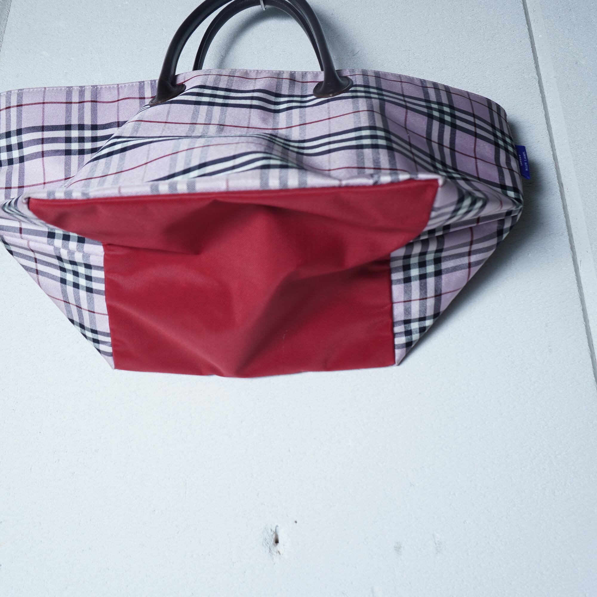 BURBERRY】バーバリー ”ノヴァチェック” レザー切り替えトートバッグ