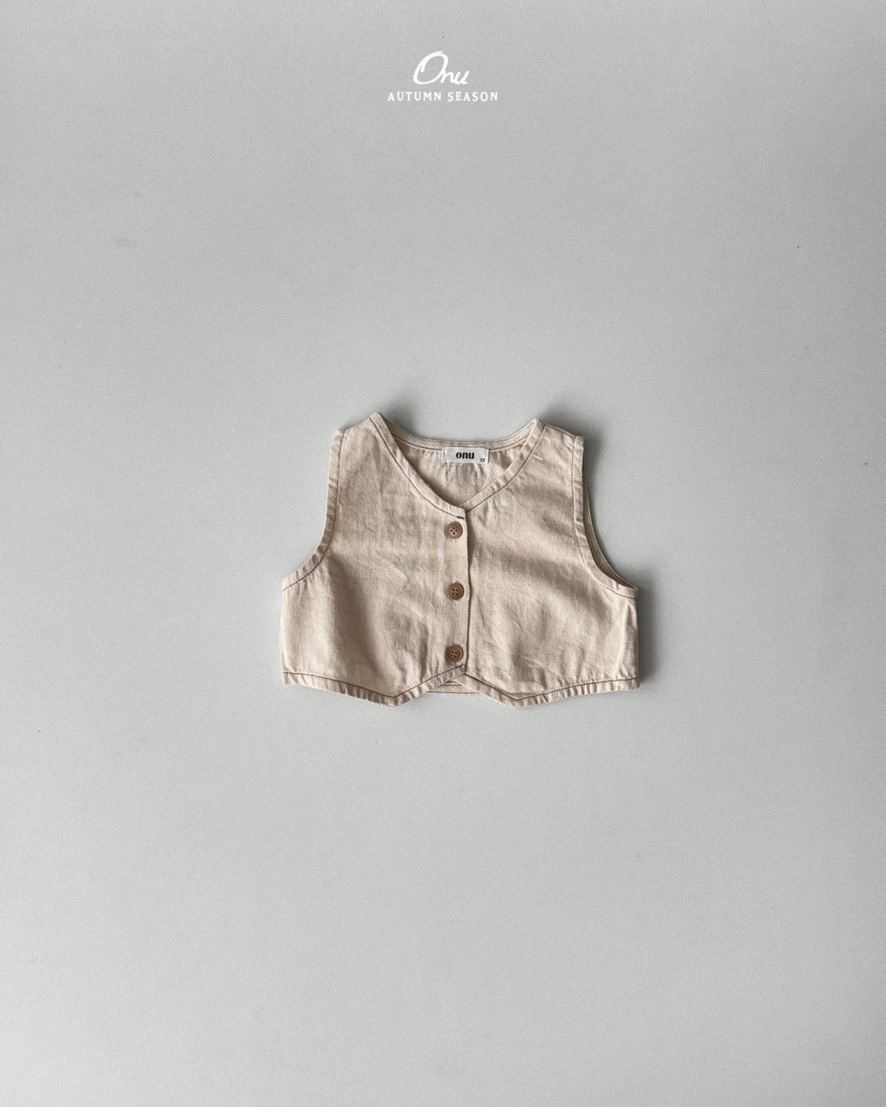 韓国子供服 / ONU / 26Autumn / Vネックニットベスト / 秋服 *12M~XL *