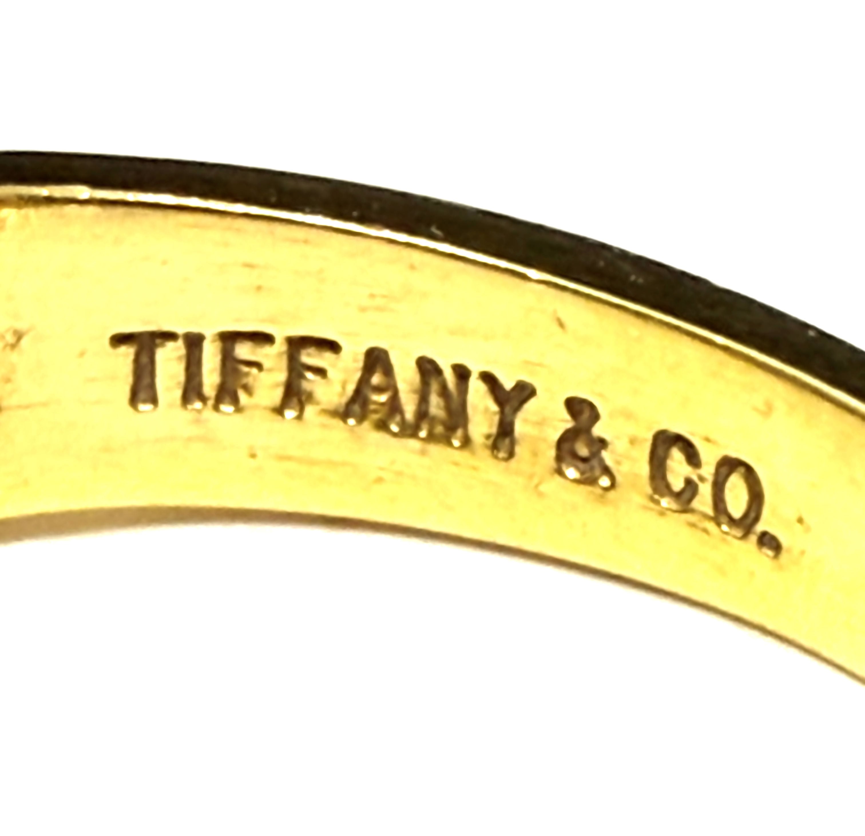 TIFFANY ティファニー K18 YG ダイヤモンド サファイア リング 8P