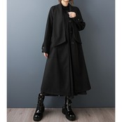ストール風カラー ロングコート 60052