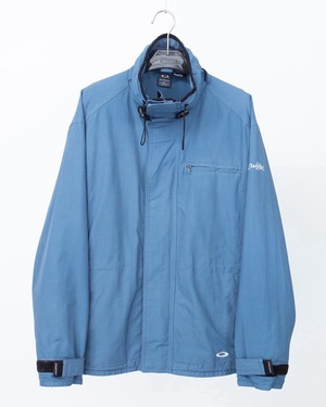 "OAKLEY SOFT WARE" design high neck nylon zip jacket