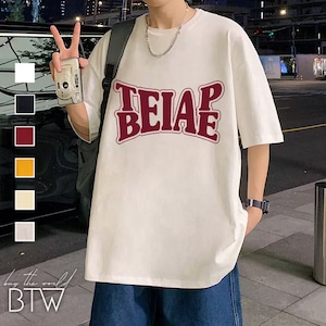 【韓国メンズファッション】フロントロゴTシャツ ストリート ヒップホップ クール カラバリ豊富 プチプラ BW2549