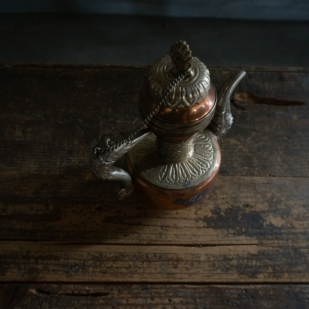 銅製ポット　桶　置物　古道具 銅製ポット 桶 置物 古道具