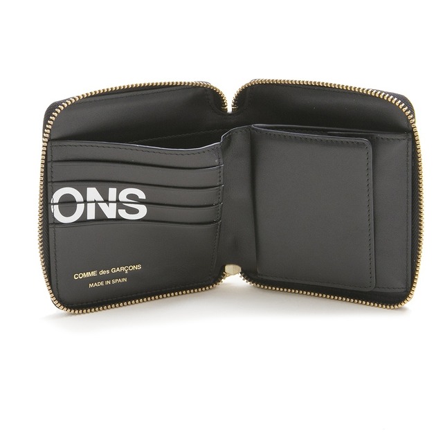 コムデギャルソン 財布 二つ折り Huge Logo Wallet ヒュージ ロゴ ウォレット Sa2100hl Black メンズ レディース Comme Des Garcons Itukl