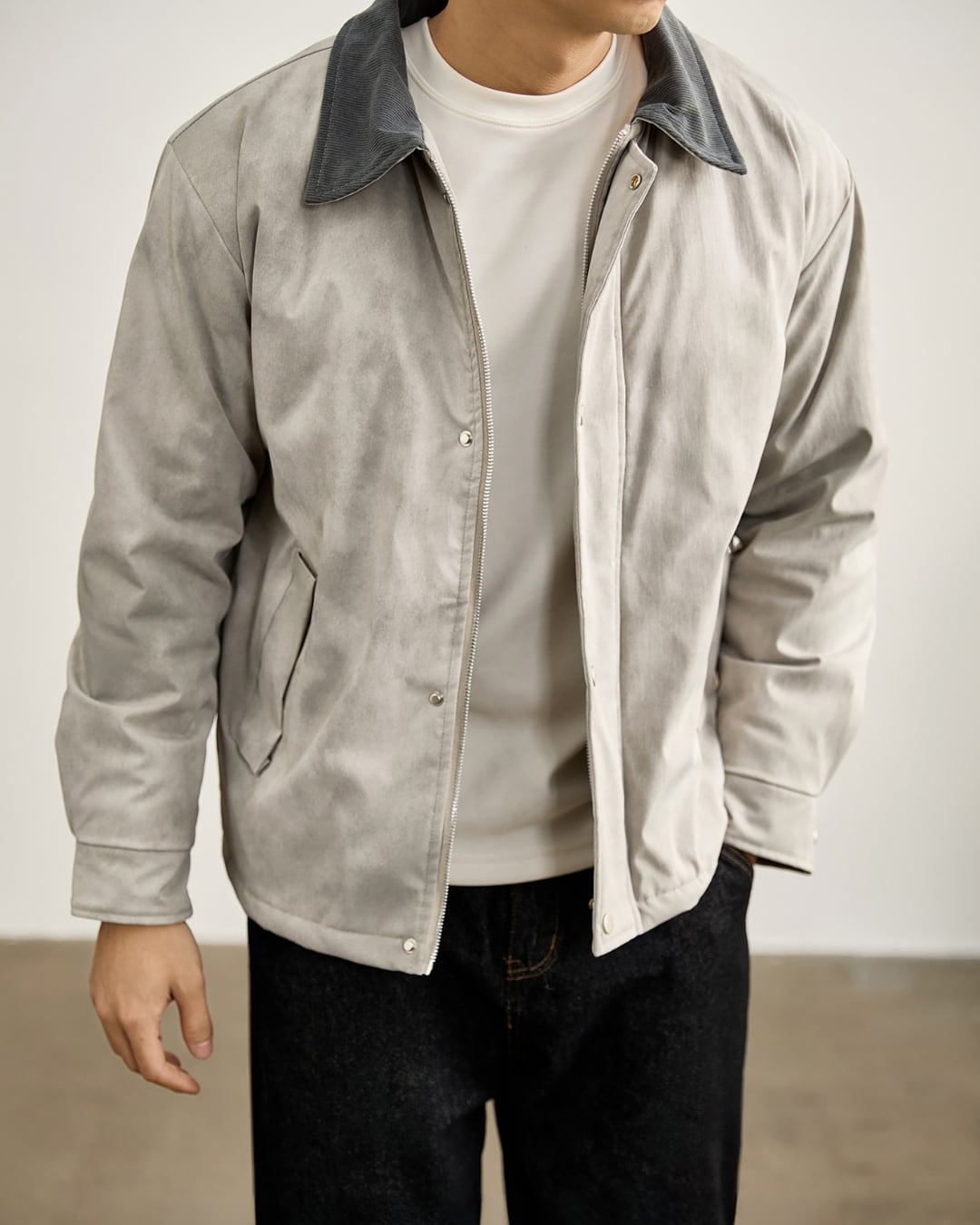 インナー付 ジップアップジャケット 3色 A0032