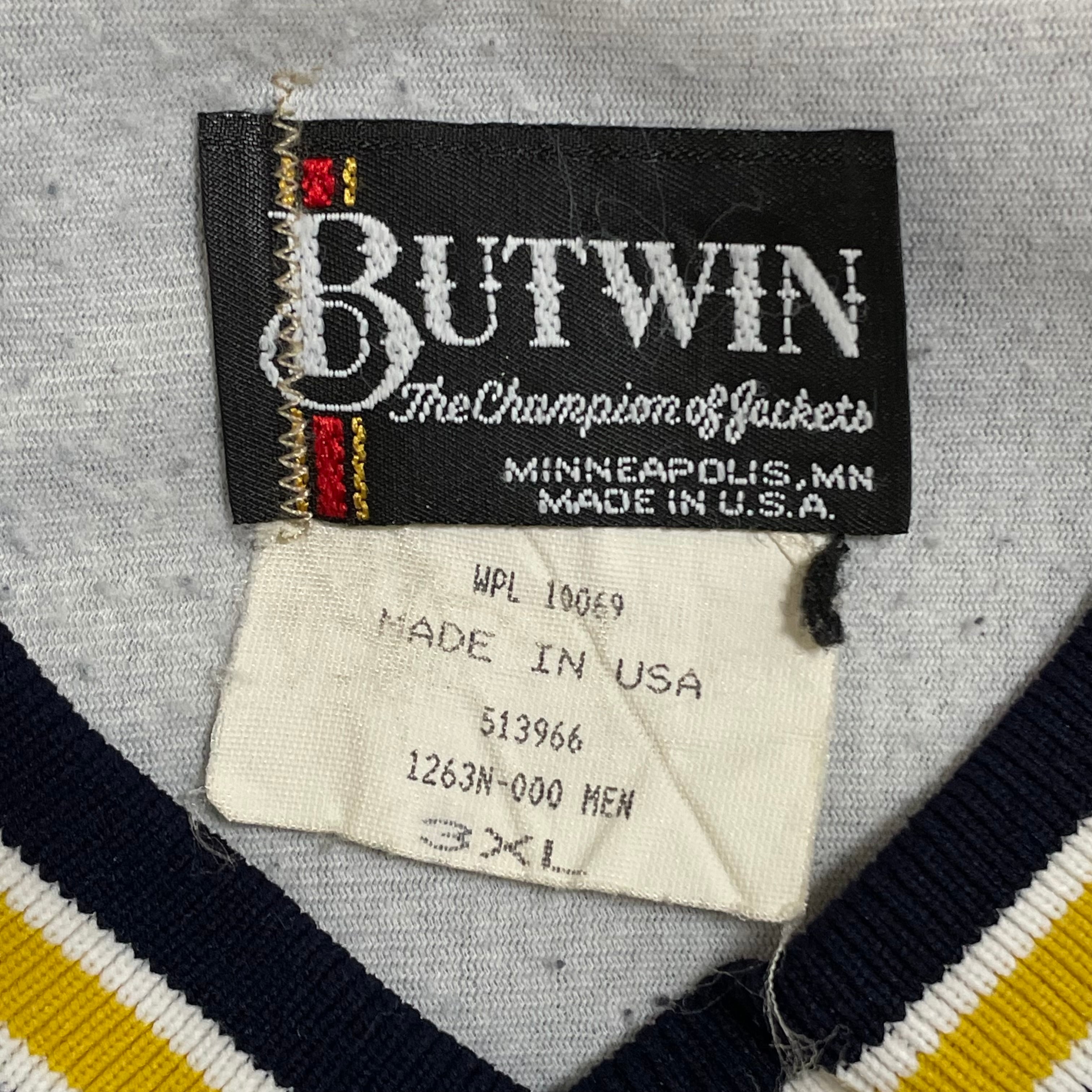 BUTWIN 90s USA製 ナイロン プルオーバー 刺繍ロゴ 3XL ビッグ 