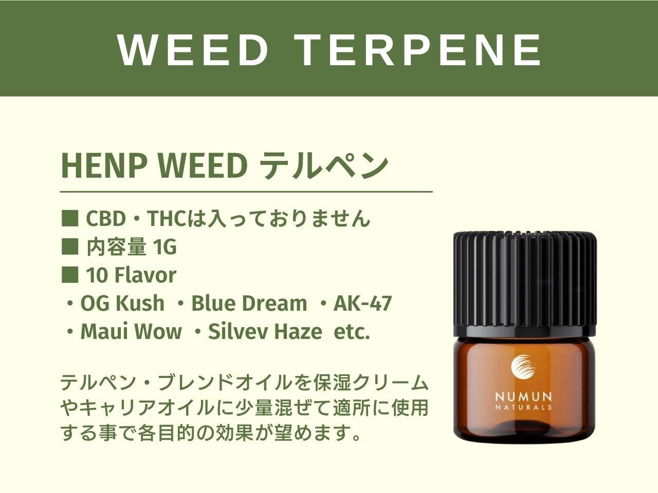 ウィード・テルペンブレンド 1ml（CBD・THCは入っておりません）