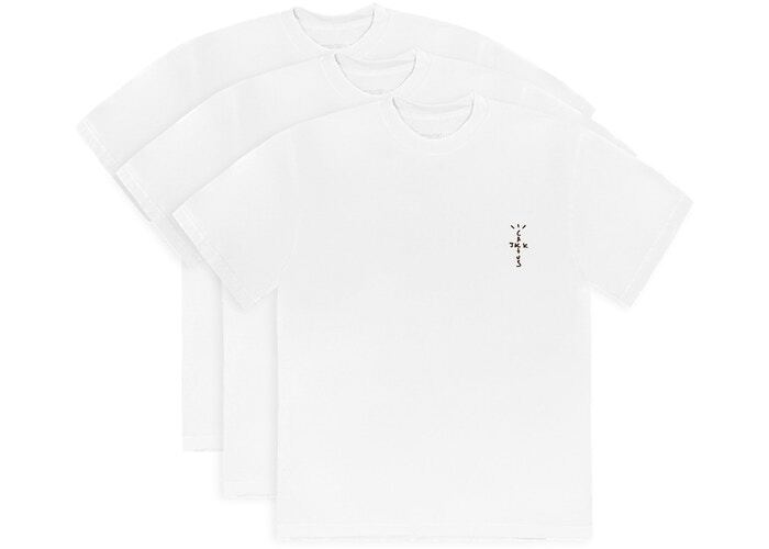 XXL Travis Scott CJ T-Shirt 3 Pack White