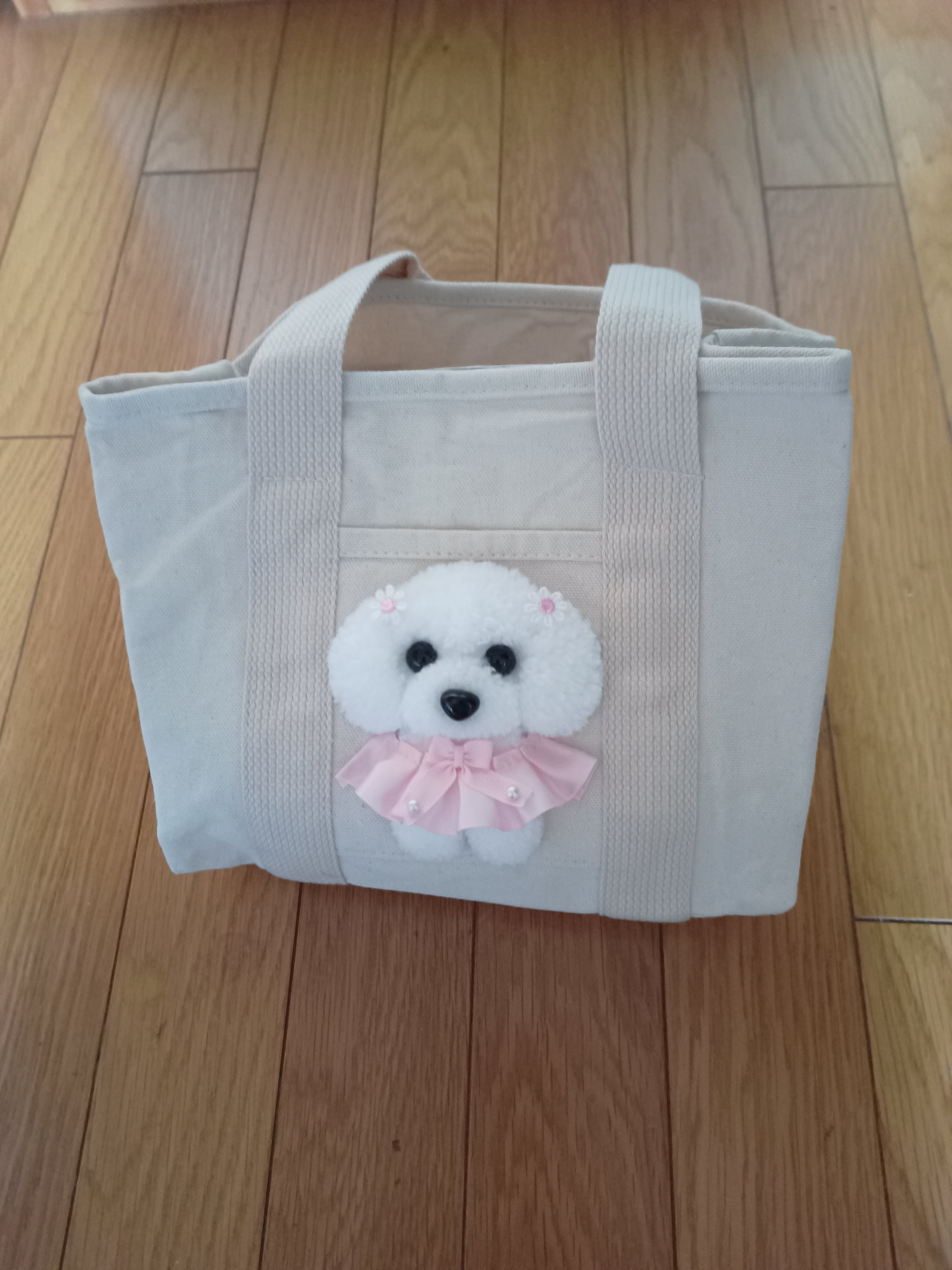 マルチーズパンチニードルトートバック | myuw handmade