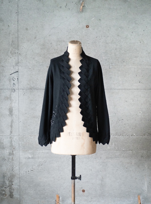 unknown 1980s Jagged hem cardigan