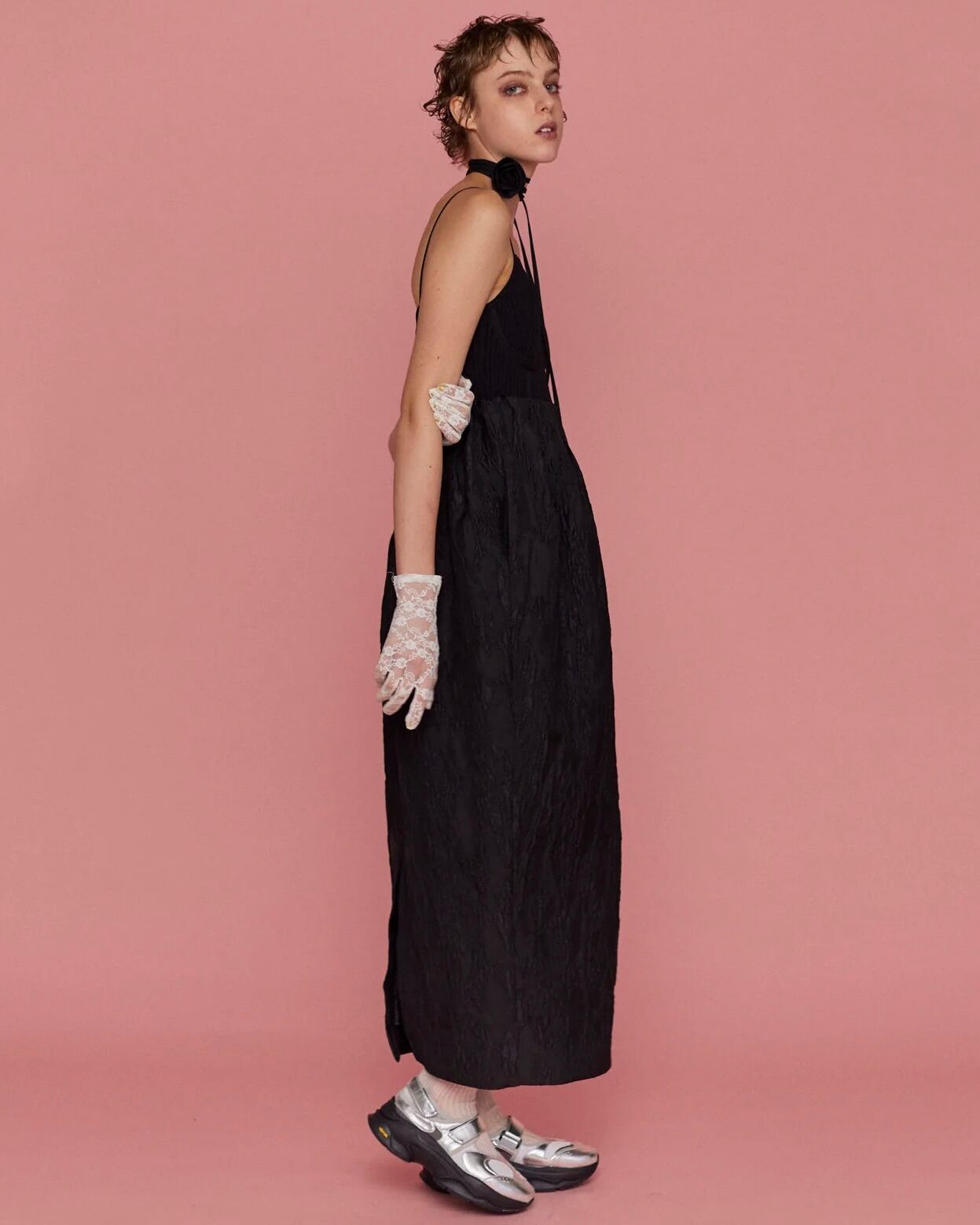 メゾンスペシャルKnit FabricDockingJacquard Dress MAISON SPECIAL】Knit Fabric Docking Jacquard Dress | idealclasse