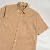 THE SCOTCH HOUSE スコッチハウス BD ボタンダウン 半袖シャツ M/うす橙色系 メンズ