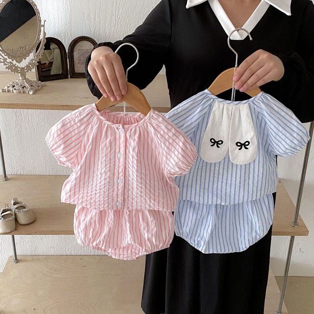 【セット】うさぎストライプブラウスブルマセットアップ - 7