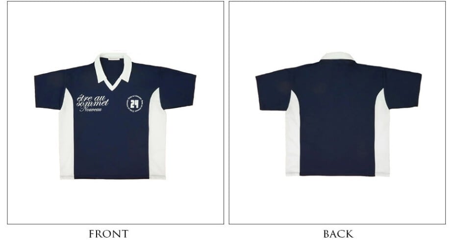 ☆BOYNEXTDOOR リウ 着用！！【ETRE AU SOMMET】Eslit Logo Collar Tee