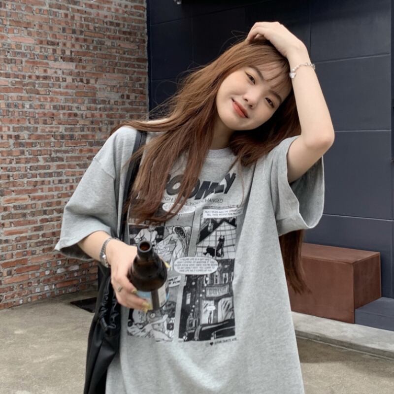 スタイルグレーTシャツ サマールーズ かわいい 夏物 スーパーモール75455675661